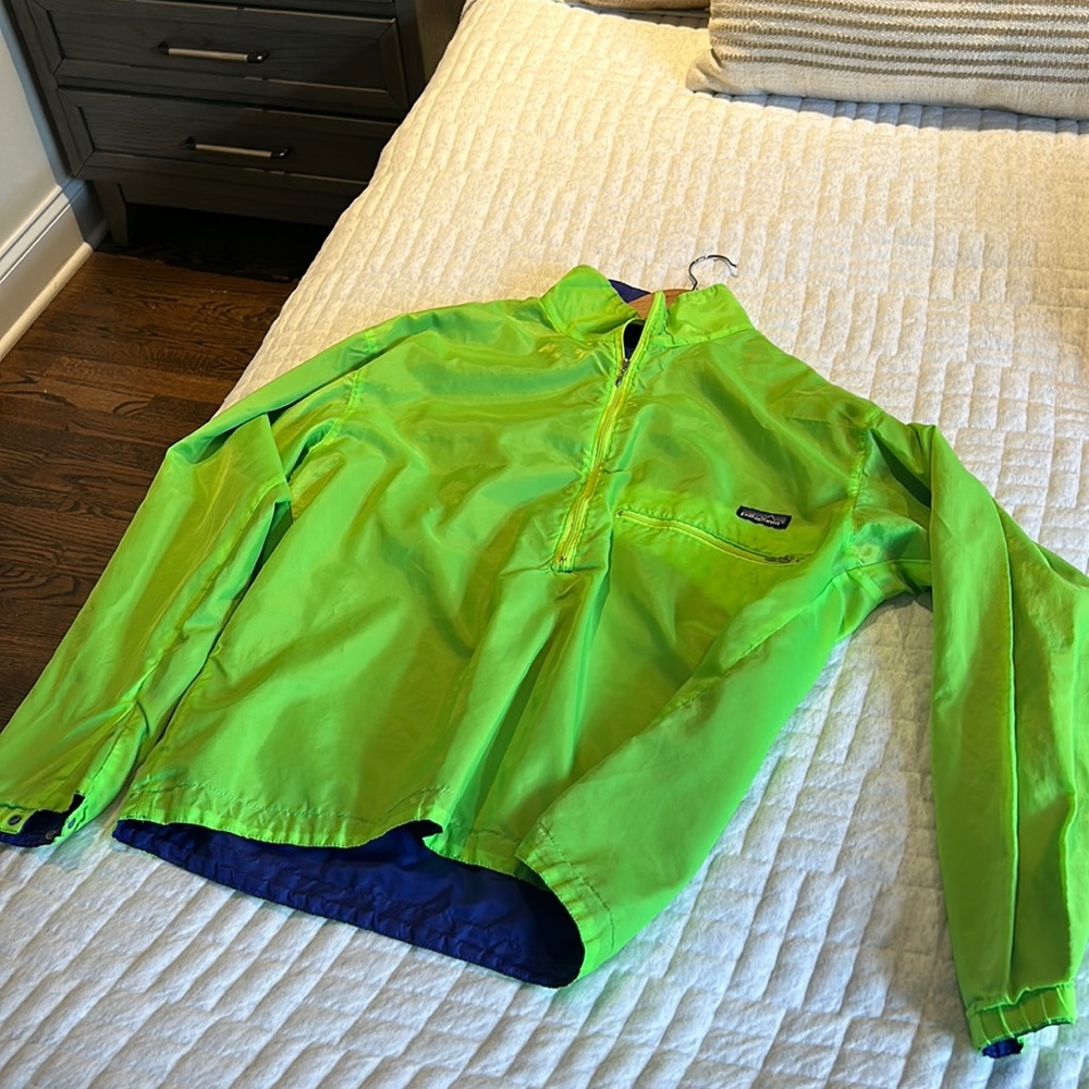 Neon Green/Yellow Patagonia Windbreaker